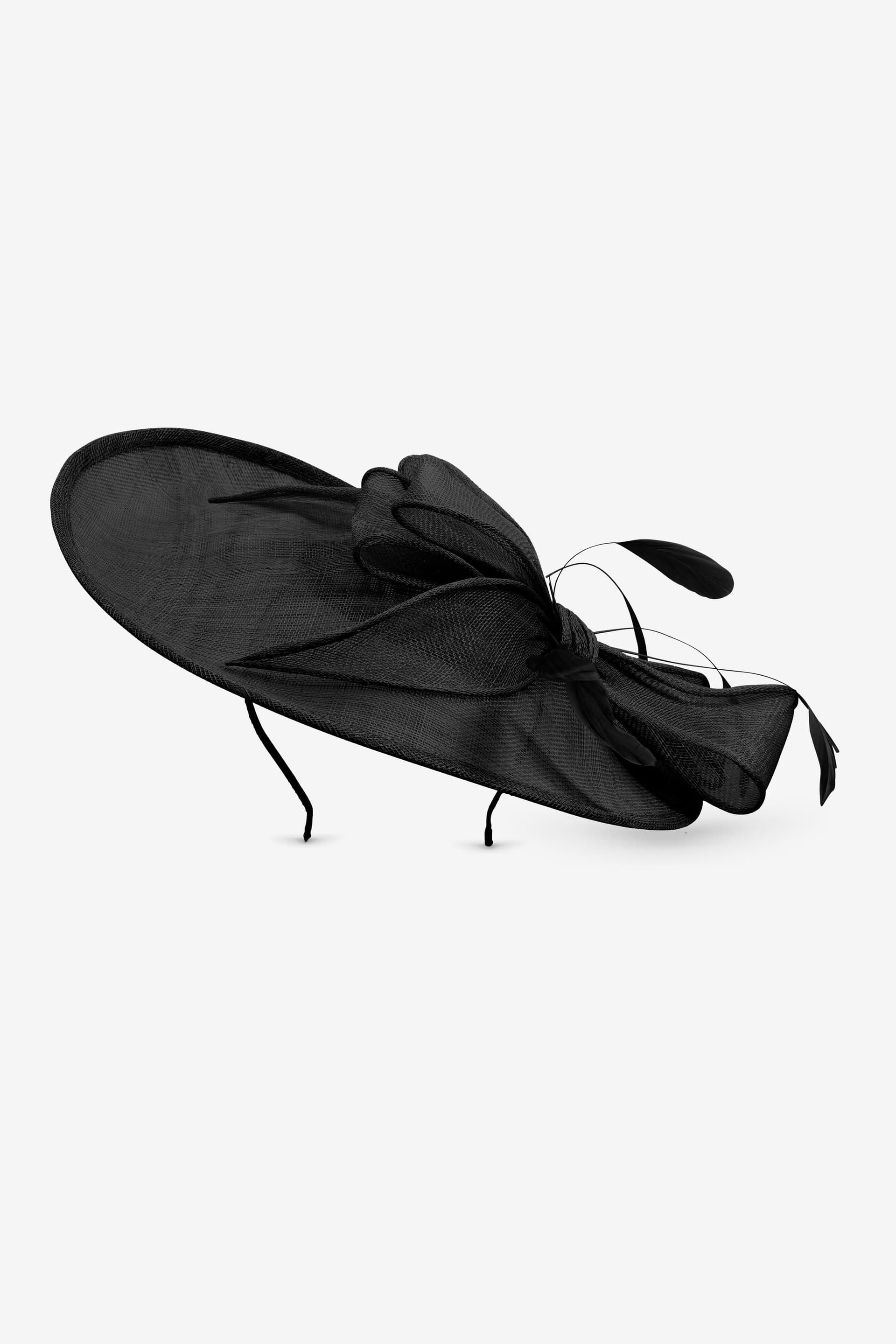 Jon Richard Jon Richard Black Large Bow Hat Fascinator