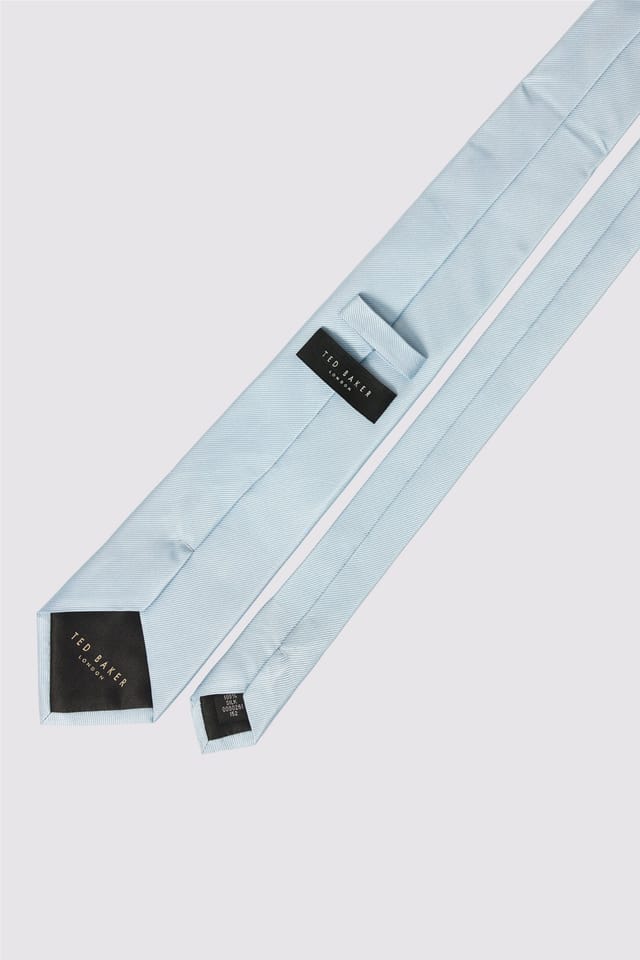 Ted Baker Ted Baker Men's Plain Tie in Pale Blue - 2