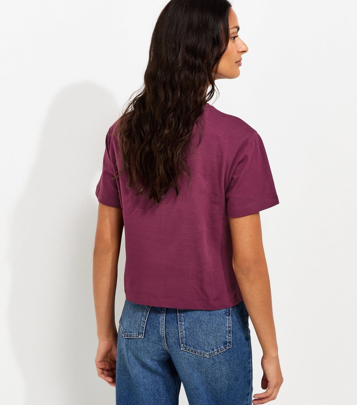 New Look Women's Dark Burgundy Cotton Tie Front T-Shirt New Look - 4