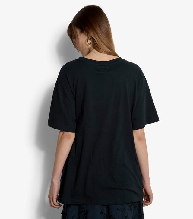 Apricot Women's Navy Cotton Embroidered La Dolce Vita T-Shirt Apricot New Look - 3
