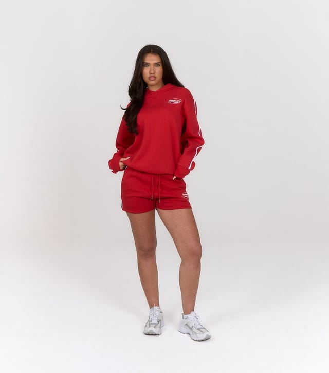 Peach Fit Women's Bright Red Side Stripe Laelia Hoodie Peach Fit New Look - 2