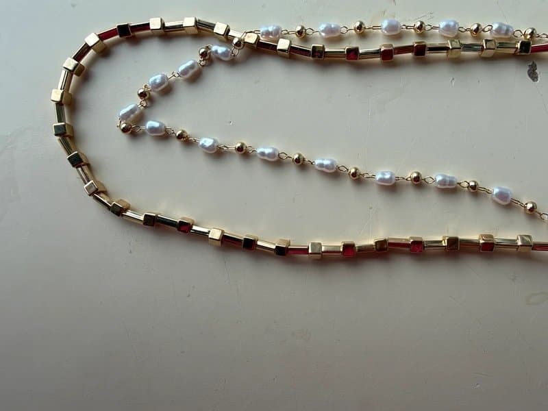 ASOS Gold & Pearl Layered Necklace