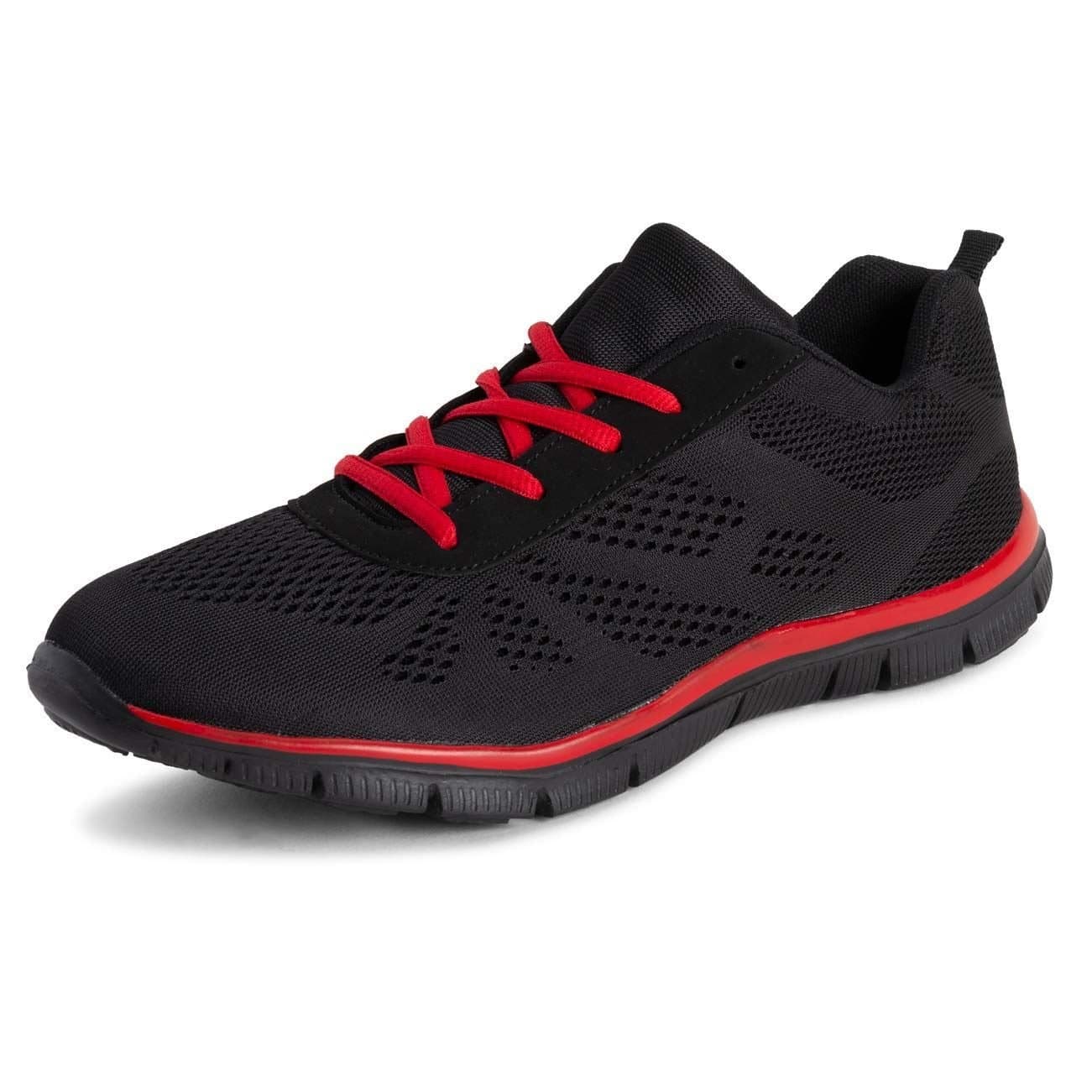 Viva VIVA Men's Get Fit Mesh Running Trainers Athletic Walking Gym Shoe Sport Run in Red