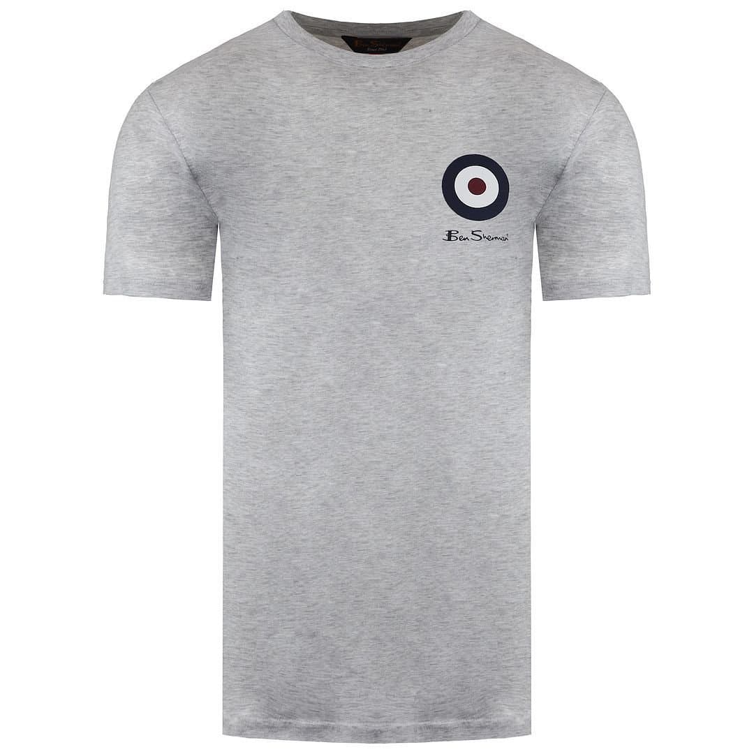 Ben Sherman Ben Sherman Men's Target Short Sleeve Crew Neck Light Grey T-Shirt