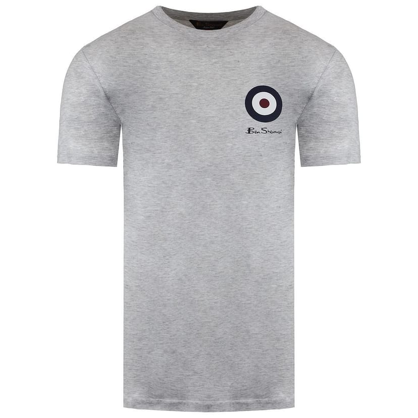 Ben Sherman Ben Sherman Men's Target Short Sleeve Crew Neck Light Grey T-Shirt - 1