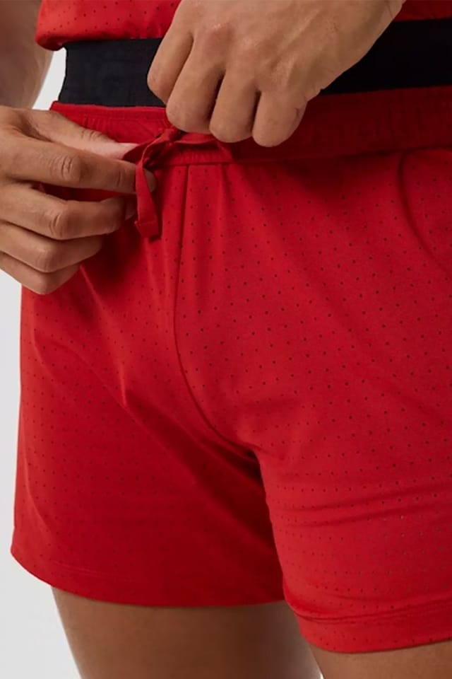 Bjorn Borg Bjorn Borg Men's Running Breathable & Lightweight Perforated Sport Shorts in Burgundy - 3