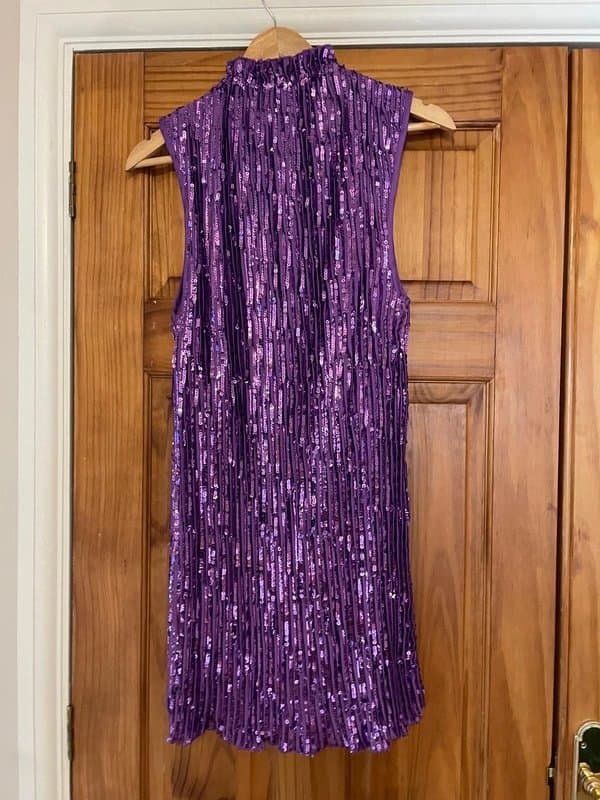 ASOS ASOS Purple Sequin Mini Dress - Size 12