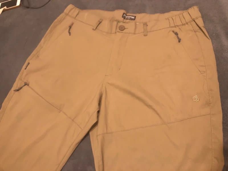 Craghoppers 🔰 Mindfully Made Super Cool Comfy Stretch Microfibre Khaki Trousers with Secure Pockets, L-XL