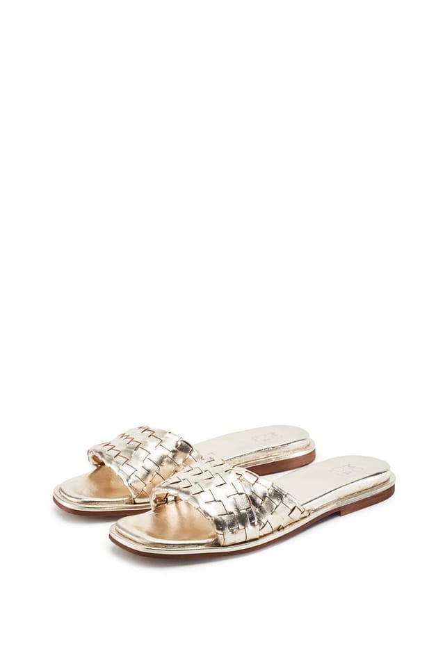 Moda In Pelle Moda In Pelle Women's 'Jina' Leather Sandals in Gold - 2