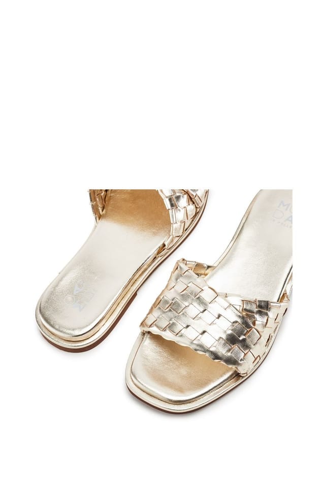 Moda In Pelle Moda In Pelle Women's 'Jina' Leather Sandals in Gold - 3