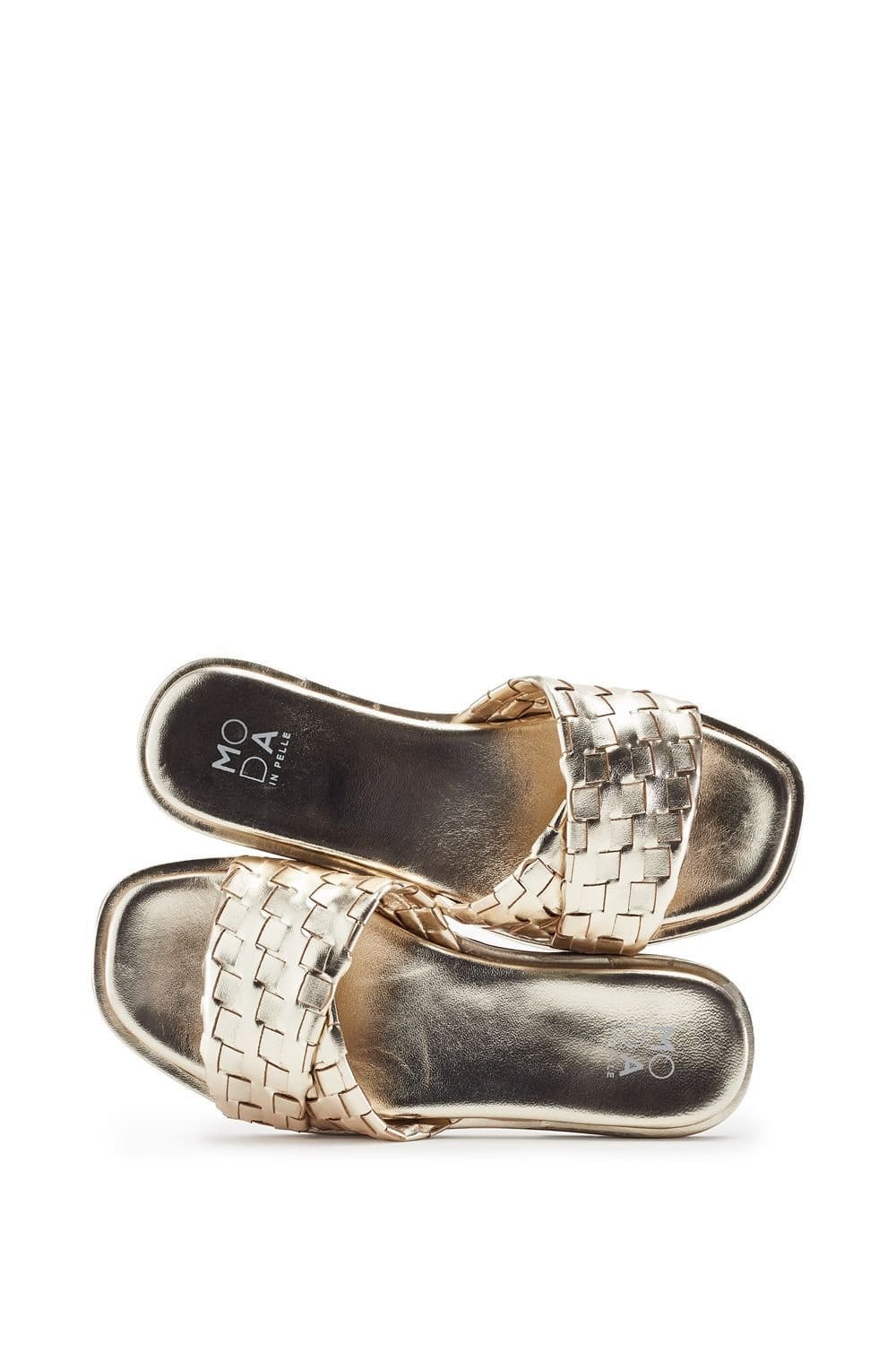Moda In Pelle Moda In Pelle Women's 'Jina' Leather Sandals in Gold - 4
