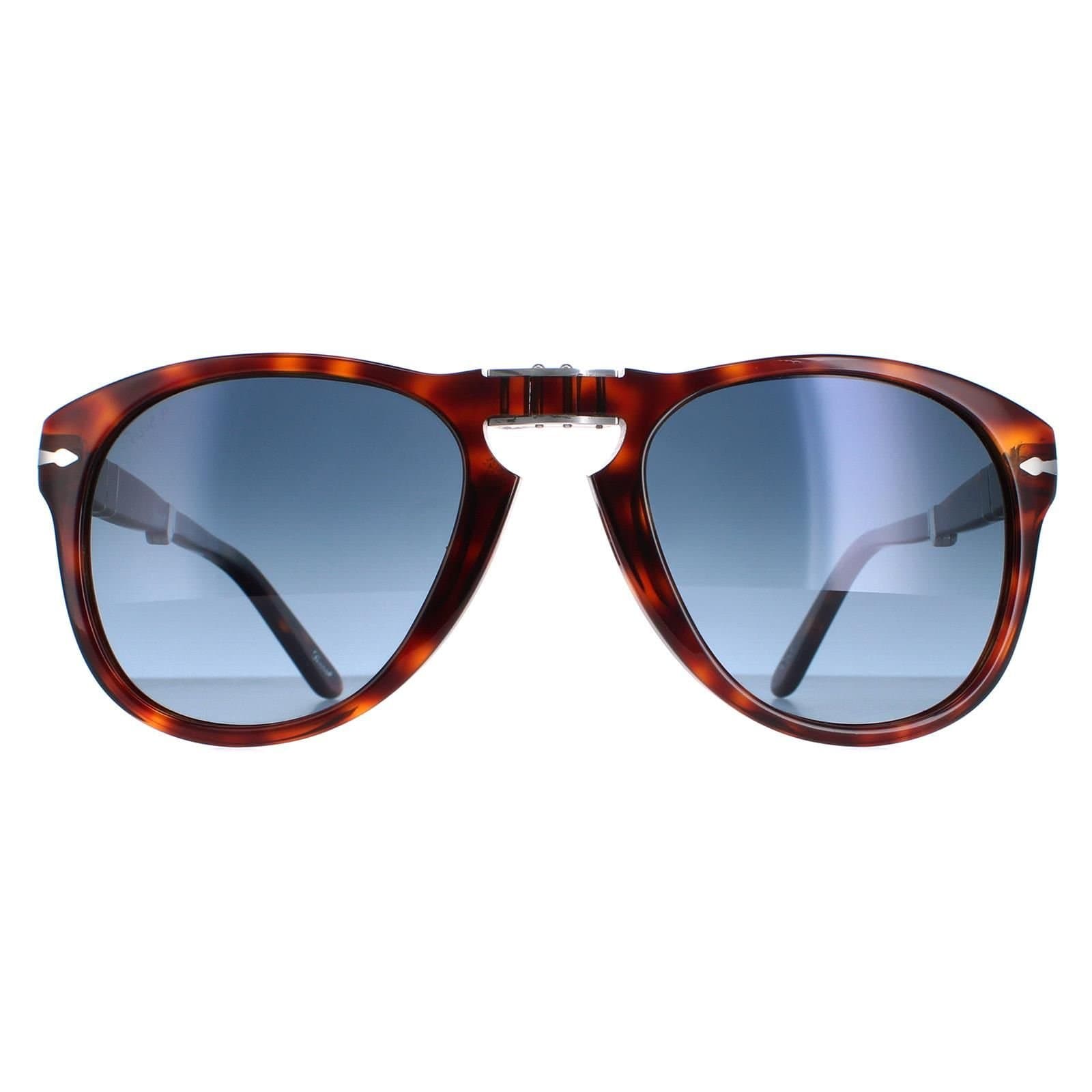 Persol Persol Men's Aviator Brown Havana Blue Gradient Polarized Sunglasses
