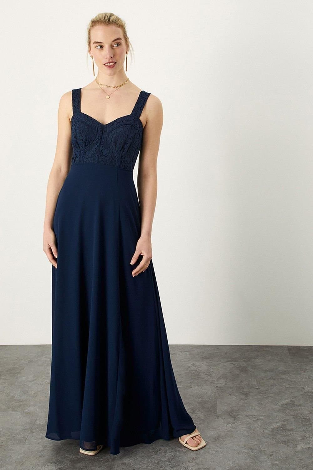 Monsoon Monsoon Women's 'Lori' Lace Maxi Dress in Blue