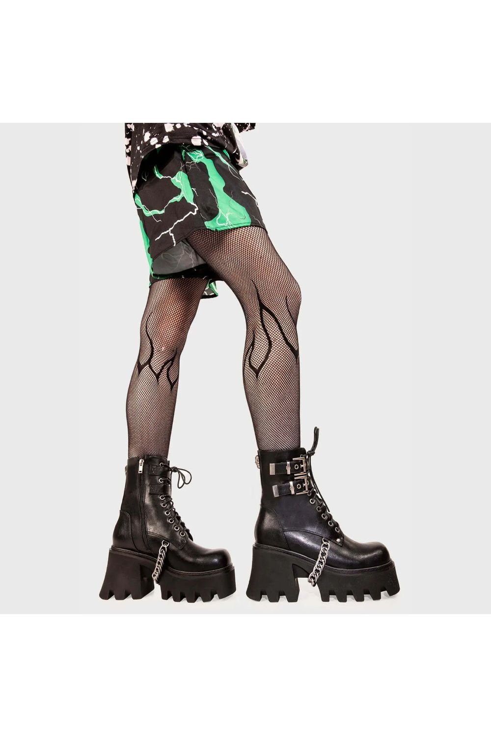 Lamoda Lamoda Women's Hostages Black PU Chunky Platform Ankle Boots, Fashionable Heel - 4