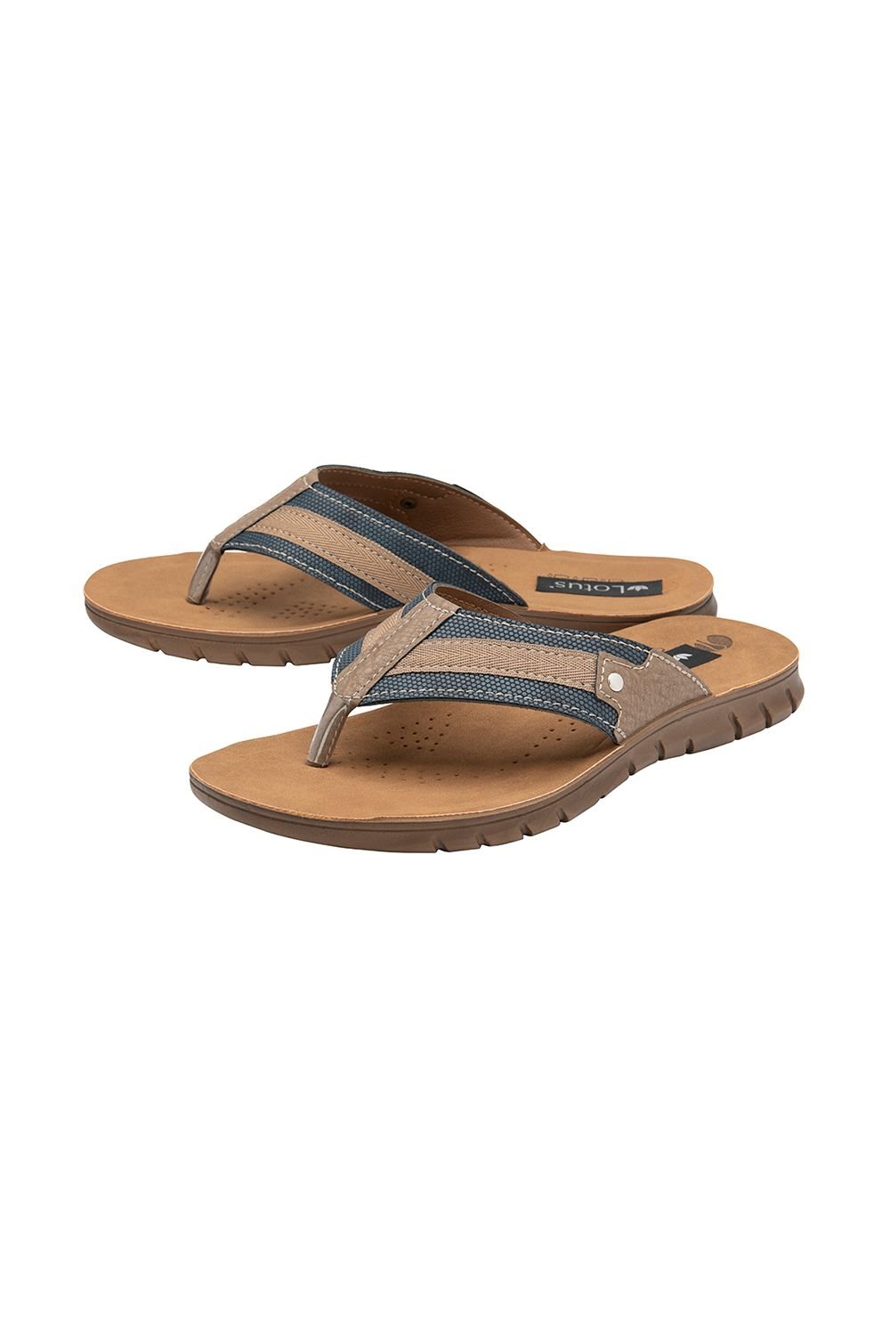 Lotus Lotus Men's 'Ian' Toe-Post Mule Sandals in Blue - 2