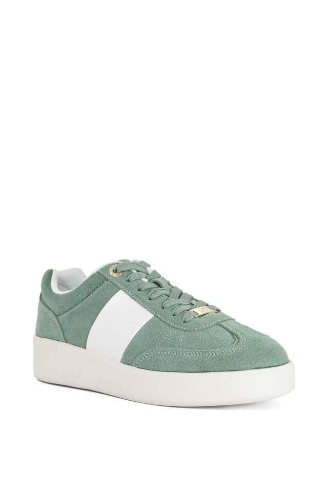 Dune London Dune London Women's 'Enticing' Suede Trainers in Green - 2