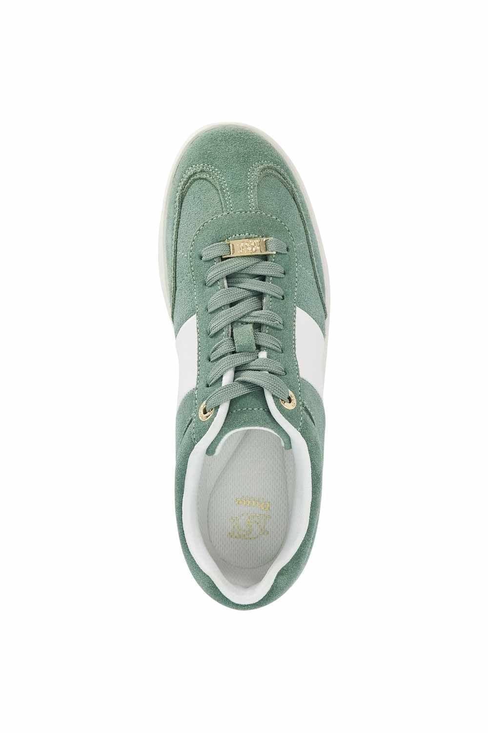 Dune London Dune London Women's 'Enticing' Suede Trainers in Green - 4