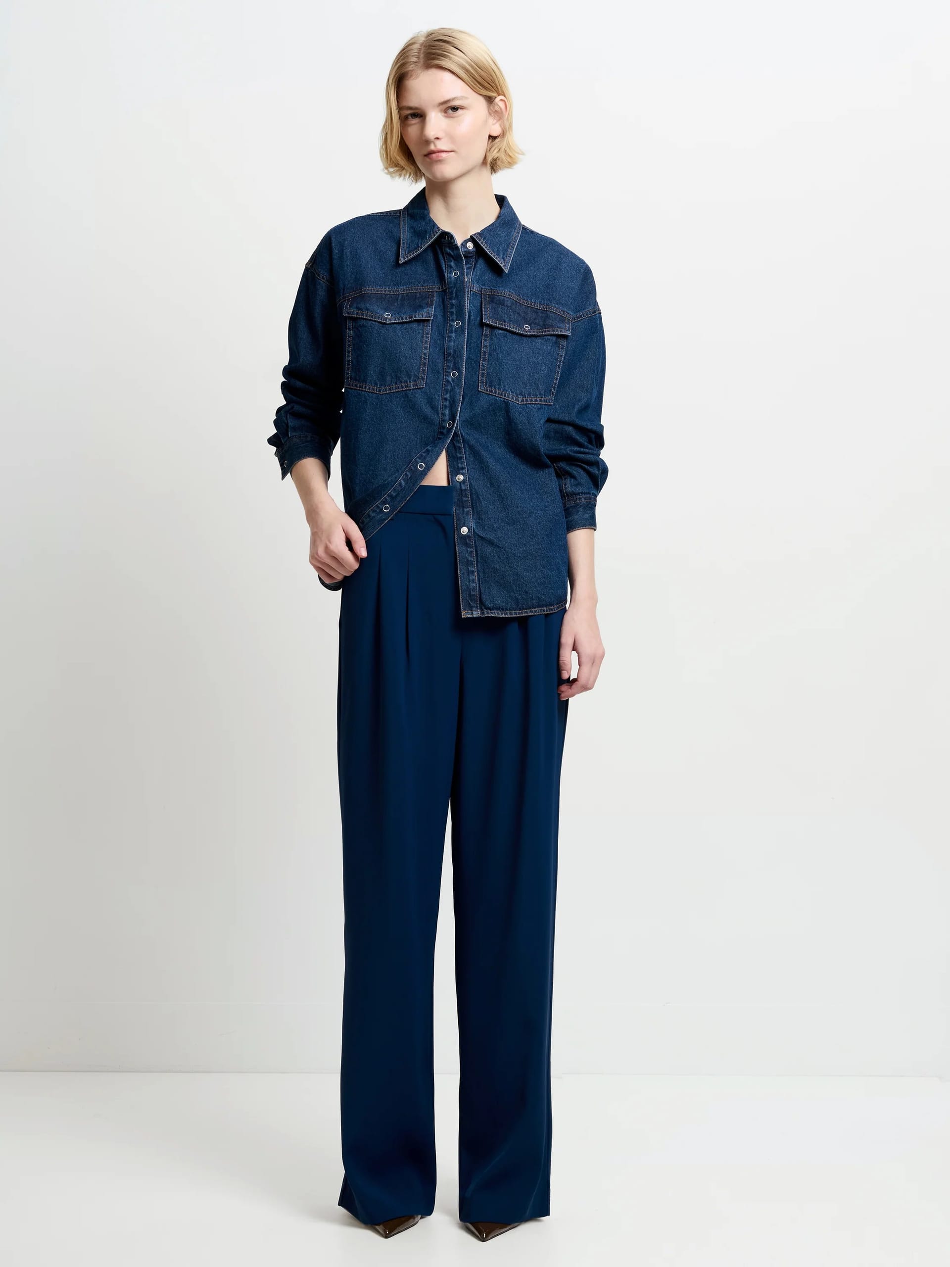 French Connection Midnight Blue Tailored Trousers