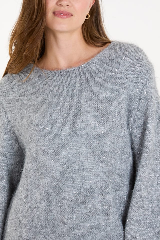 Blue Vanilla Fluffy Sequin Knit Jumper - 3