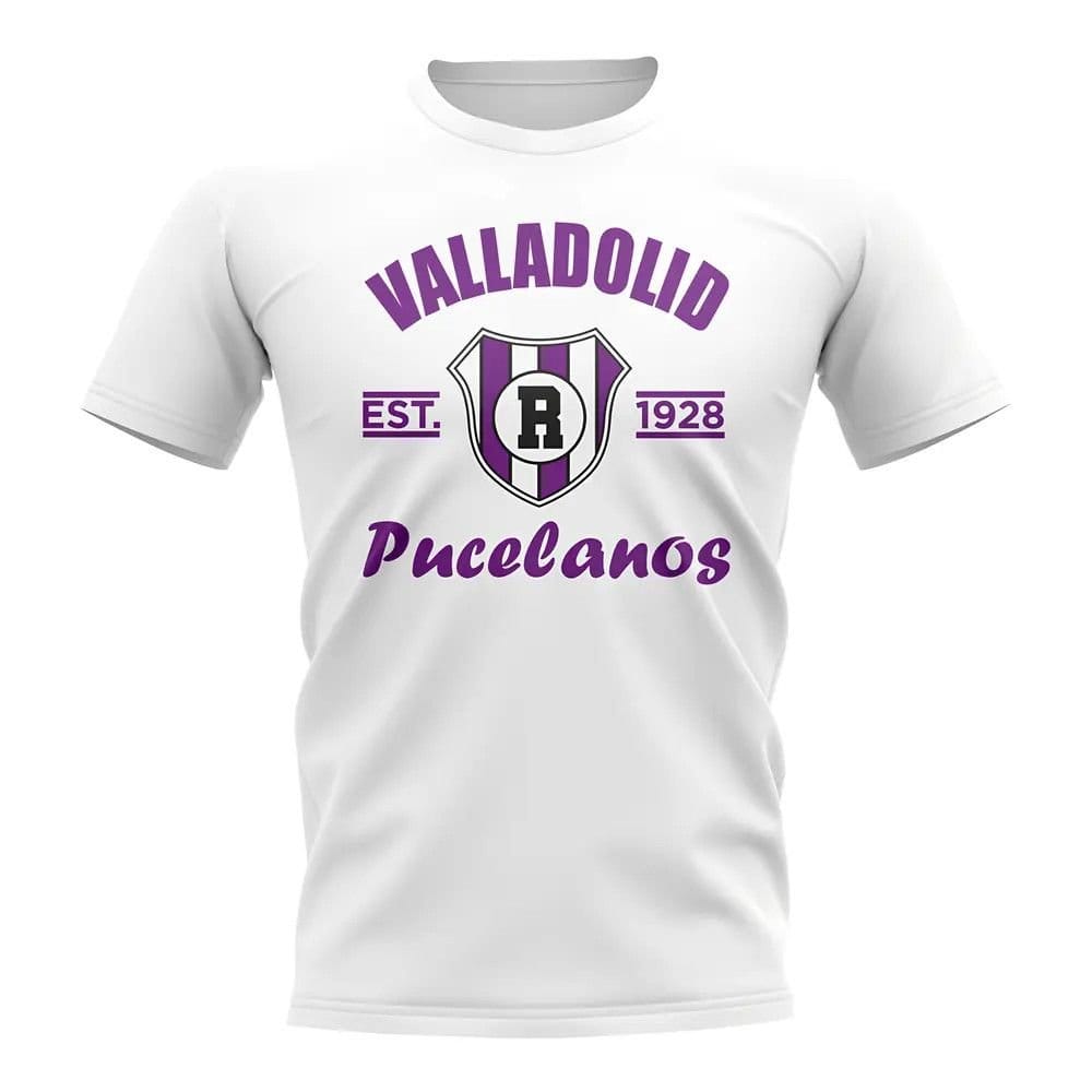 Real Valladolid Real Valladolid Men's Mens Established Football T-Shirt in White - 1