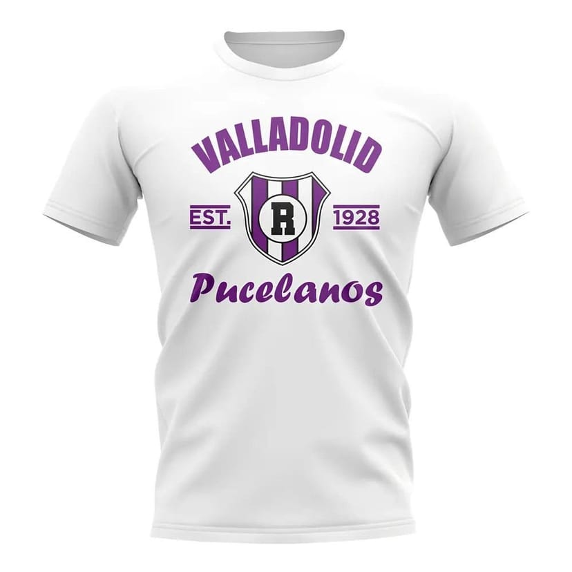 Real Valladolid Real Valladolid Men's Mens Established Football T-Shirt in White - 1