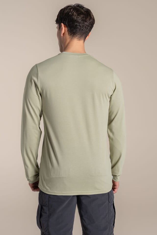 Craghoppers Craghoppers Men's NosiLife Abel Insect-Repellent Stretch Long Sleeved T-Shirt in Light Green - 2