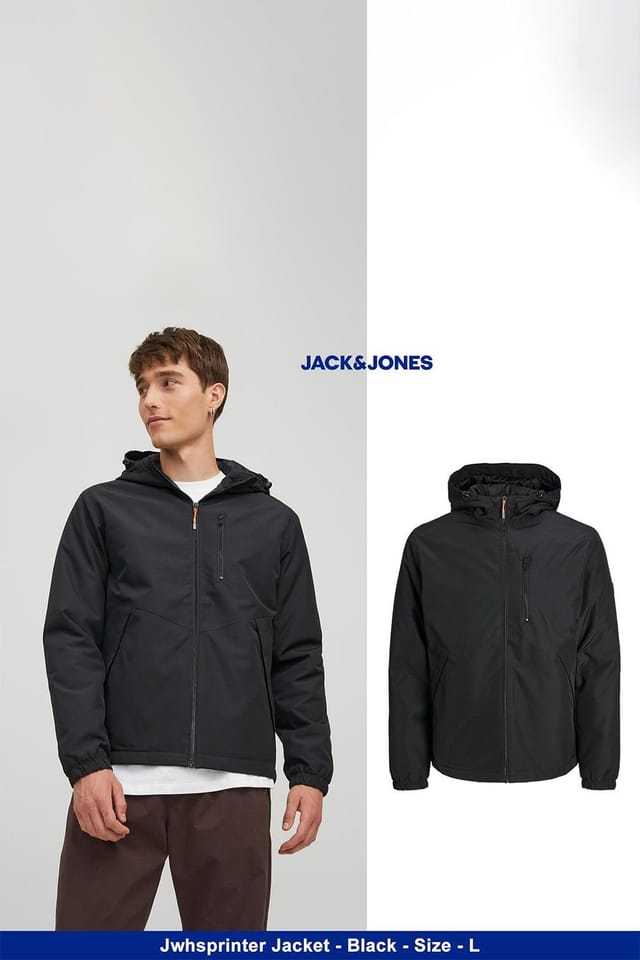 jack & jones Jack & Jones Men's Long Sleeves Sprinter Outdoor Jacket Classic Black - 3