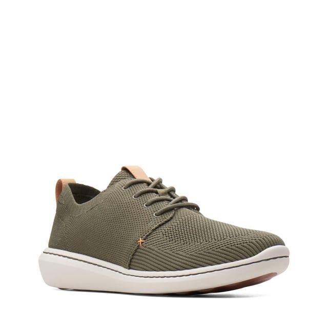 Clarks Clarks Men's Step Urban Mix Khaki Trainers in Green - 2