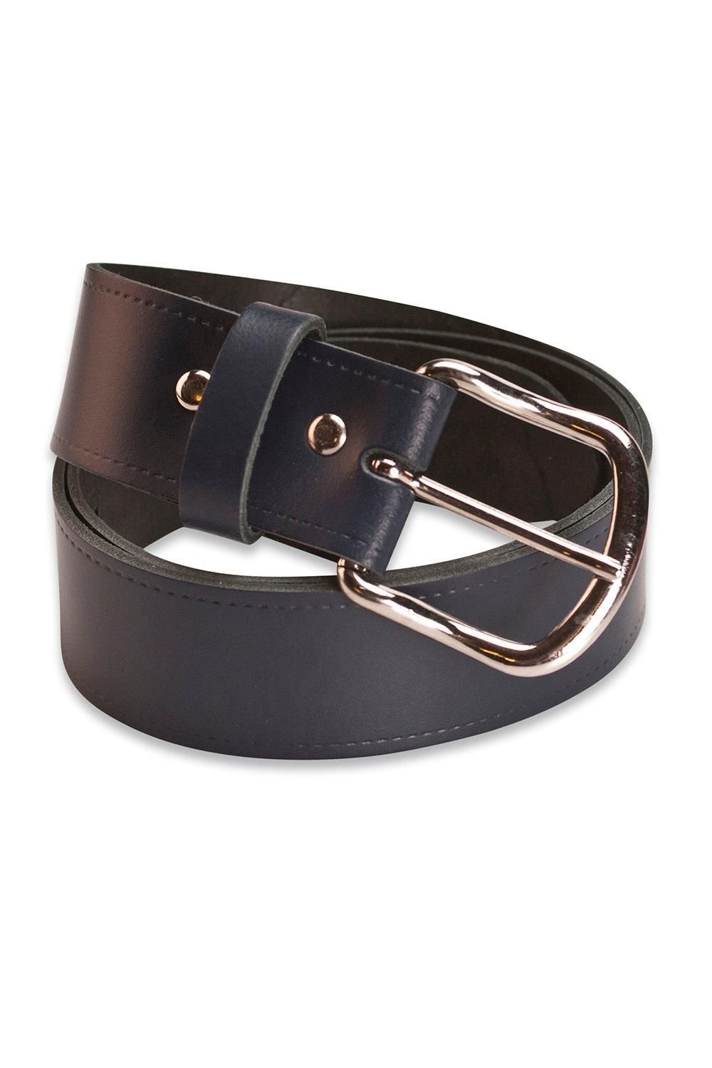 Hawkdale Hawkdale Men's 1.5" Genuine Leather Belt in Navy - 1