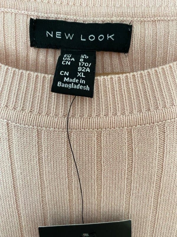 New Look New Look Pink Rib Jumper Size 12