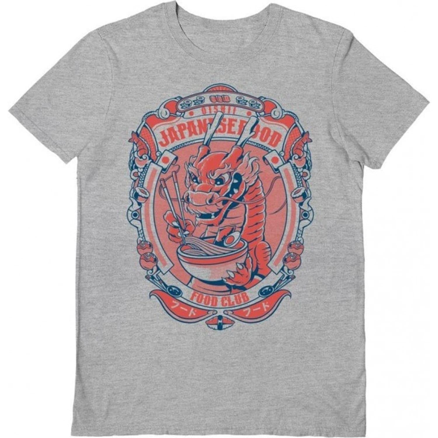 Ilustrata Ilustrata Men's Food Club T-Shirt in Grey