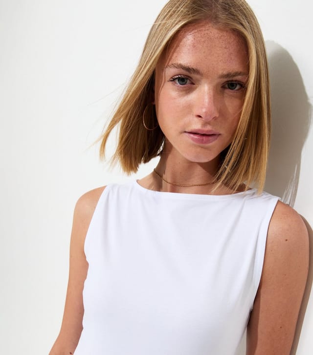 New Look Women's White Slash Neck Vest Top New Look - 2