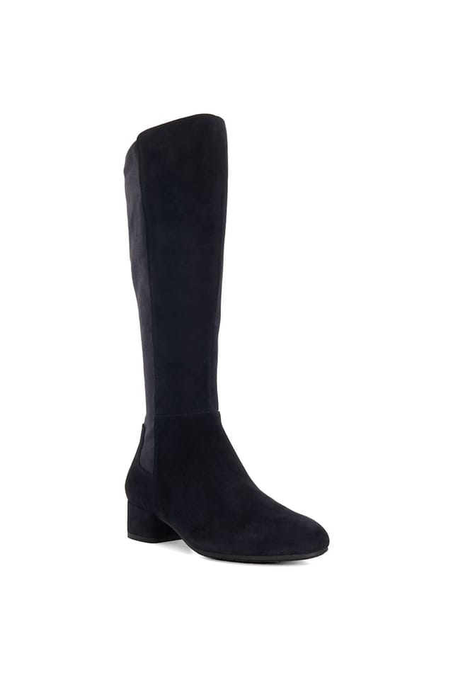 Dune London Dune London Women's Wide Fit 'Tayla' Suede Knee High Boots in Blue - 2