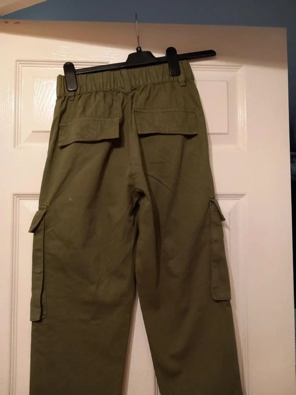 Bershka Khaki Cargo Pants Size Euro 32