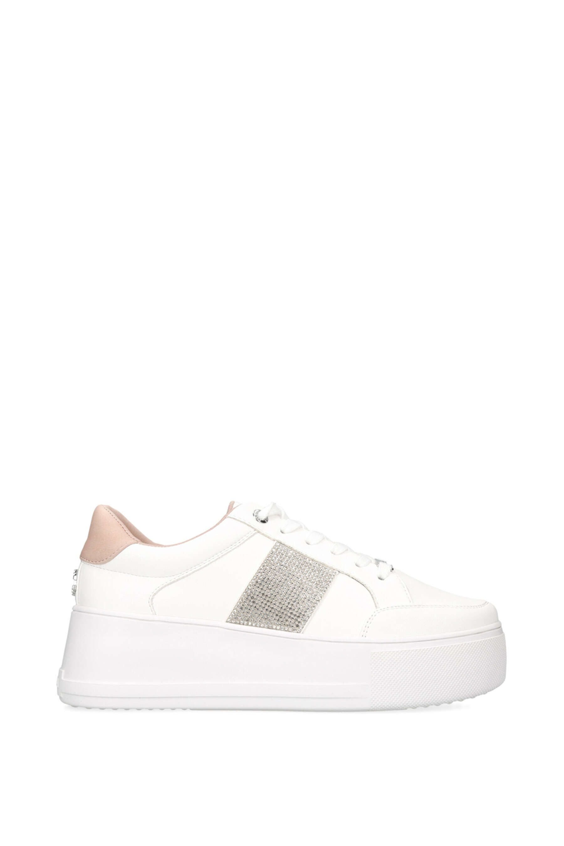 Carvela Carvela Women's 'Jive Lace Up' Trainers in White - 4