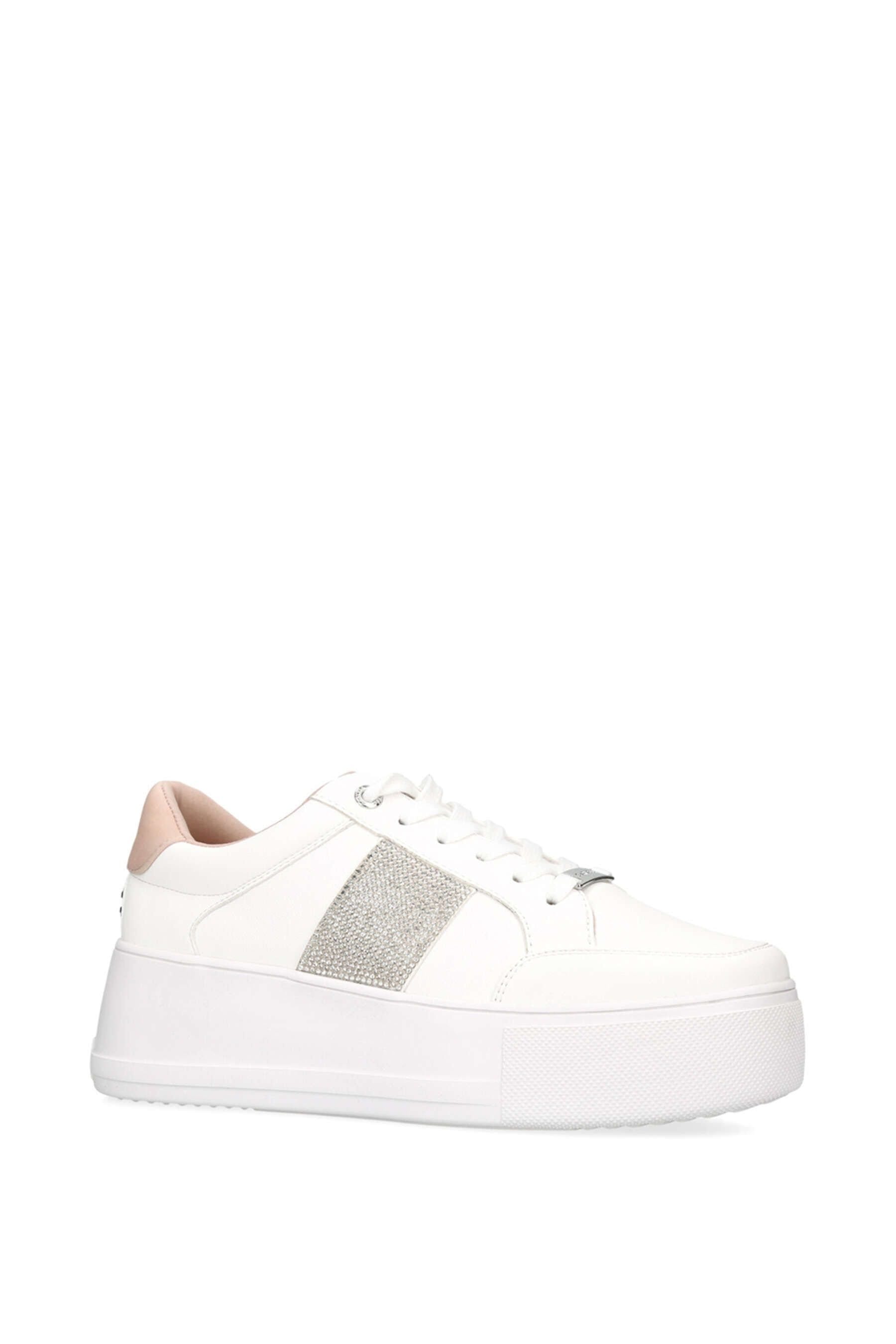 Carvela Carvela Women's 'Jive Lace Up' Trainers in White - 4