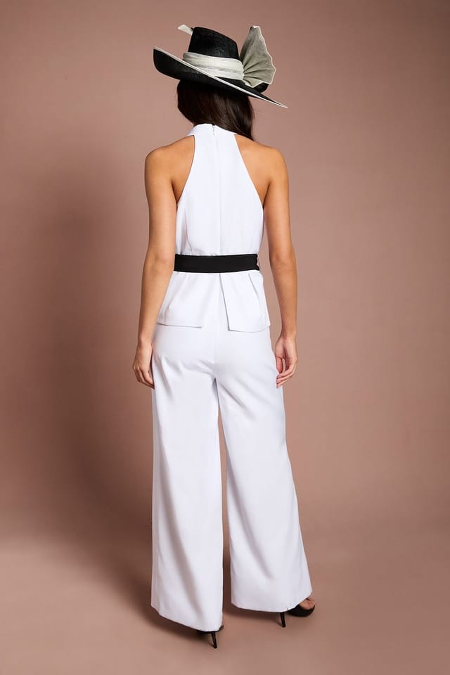 Coast Coast Women's Lisa Tan Statement V Neck Jumpsuit in Mono - 3