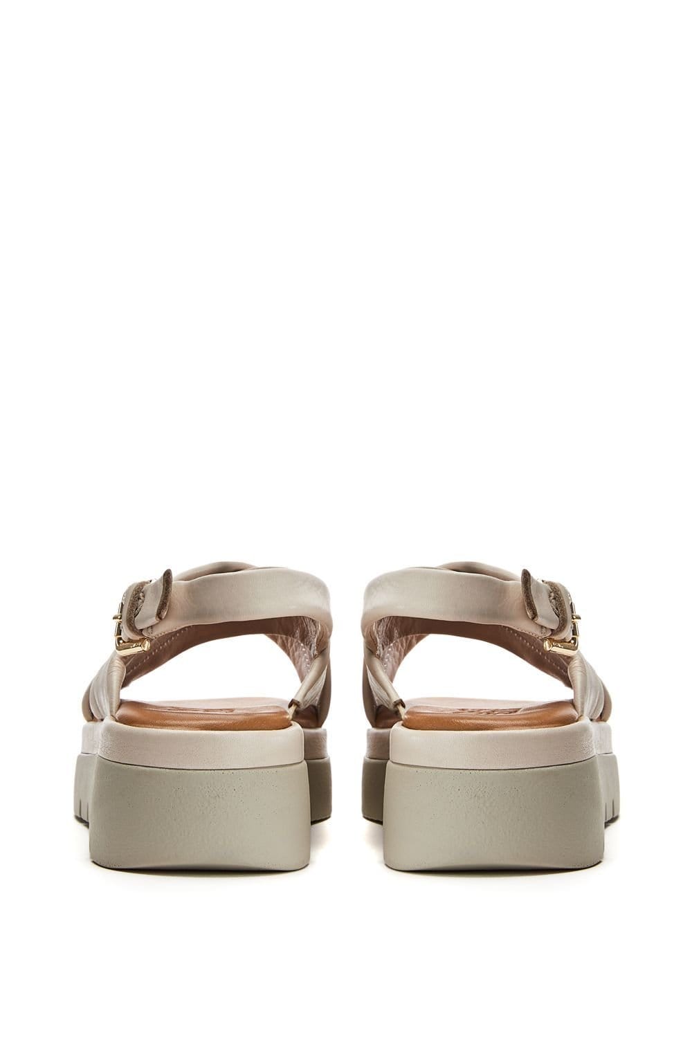 Moda In Pelle Moda In Pelle Women's 'Nettina' Leather Flatforms in Off-White - 4