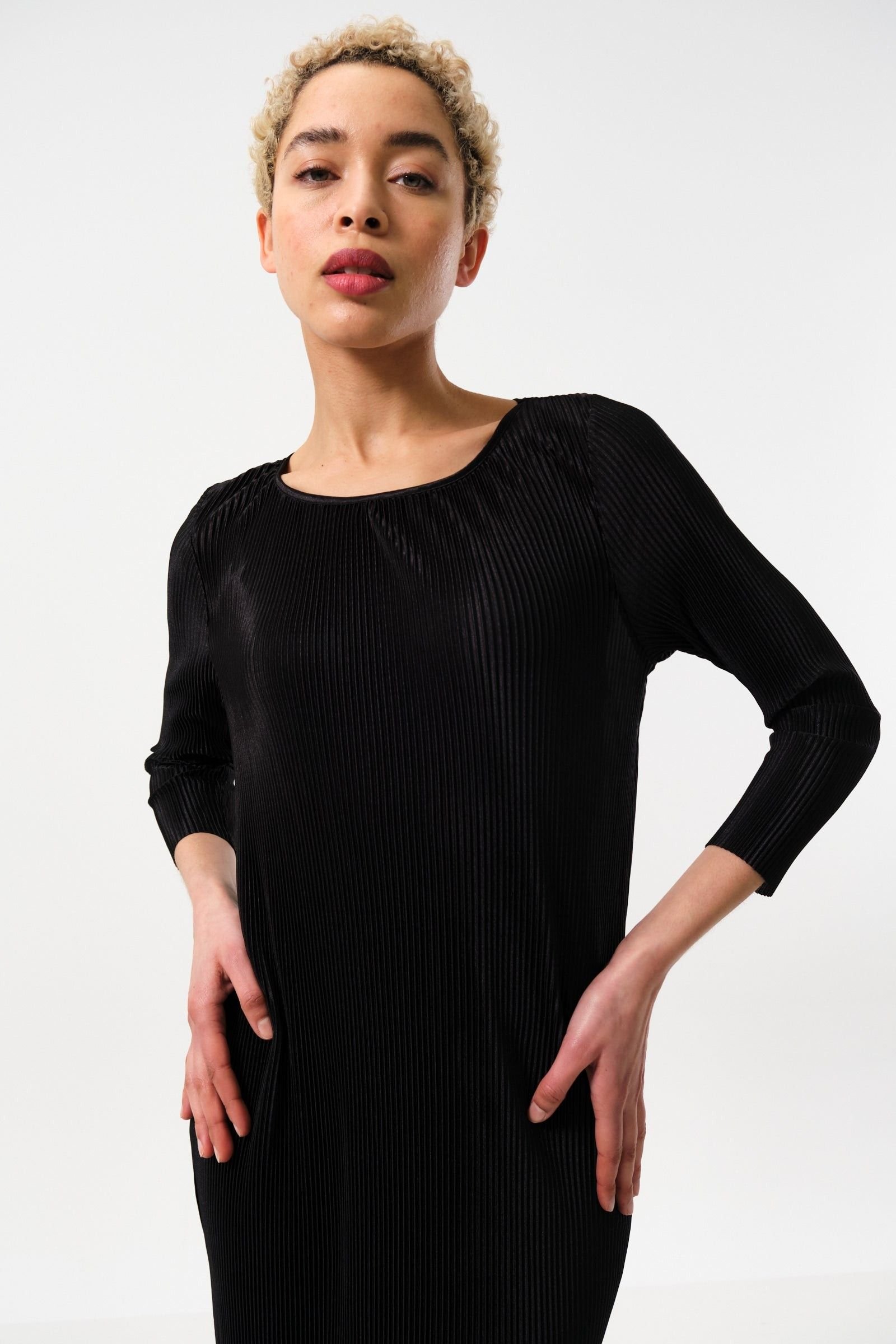 Louche Louche Women's Joeva Pleated Midi Dress - Black - 3