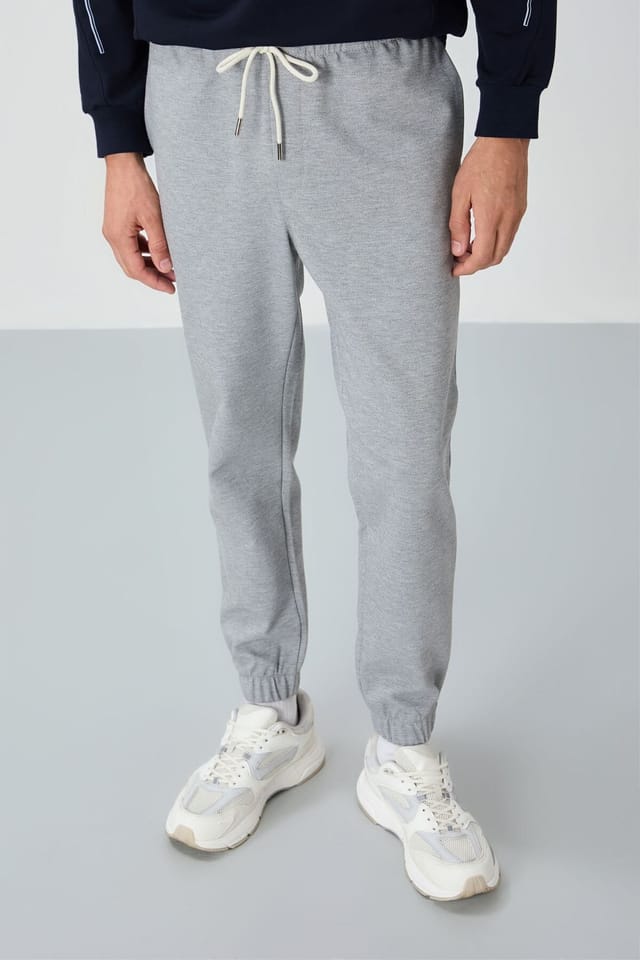 Tommy Life Tommy Life Men's Regular Fit Fleece Sweatpants in Dark Grey - 3
