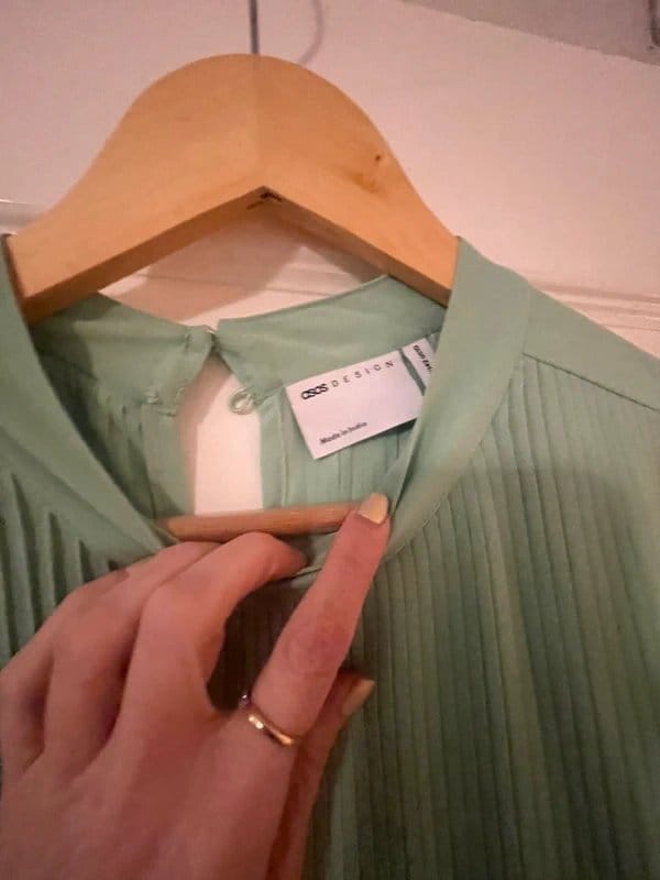 ASOS ASOS design mint green chiffon pleated midi dress - 1