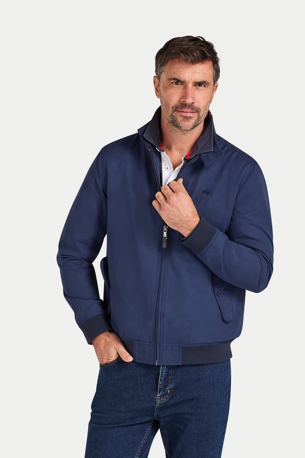 raging bull Raging Bull Men's Classic Harrington Jacket in Navy - 1