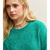 Sunshine Soul Women's Teal Chenille Crew Neck Jumper Sunshine Soul New Look - 3