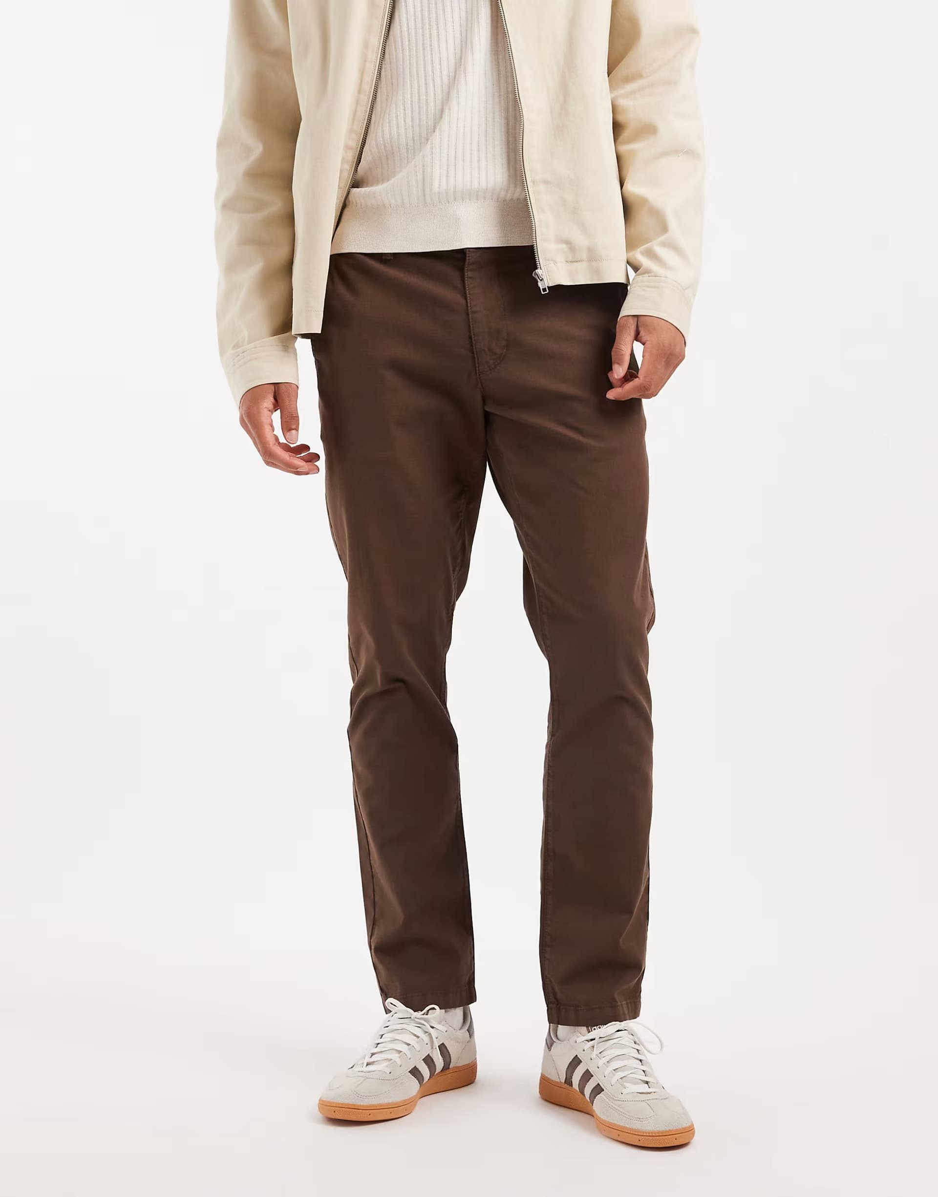 ASOS ASOS DESIGN slim trousers in brown ripstop