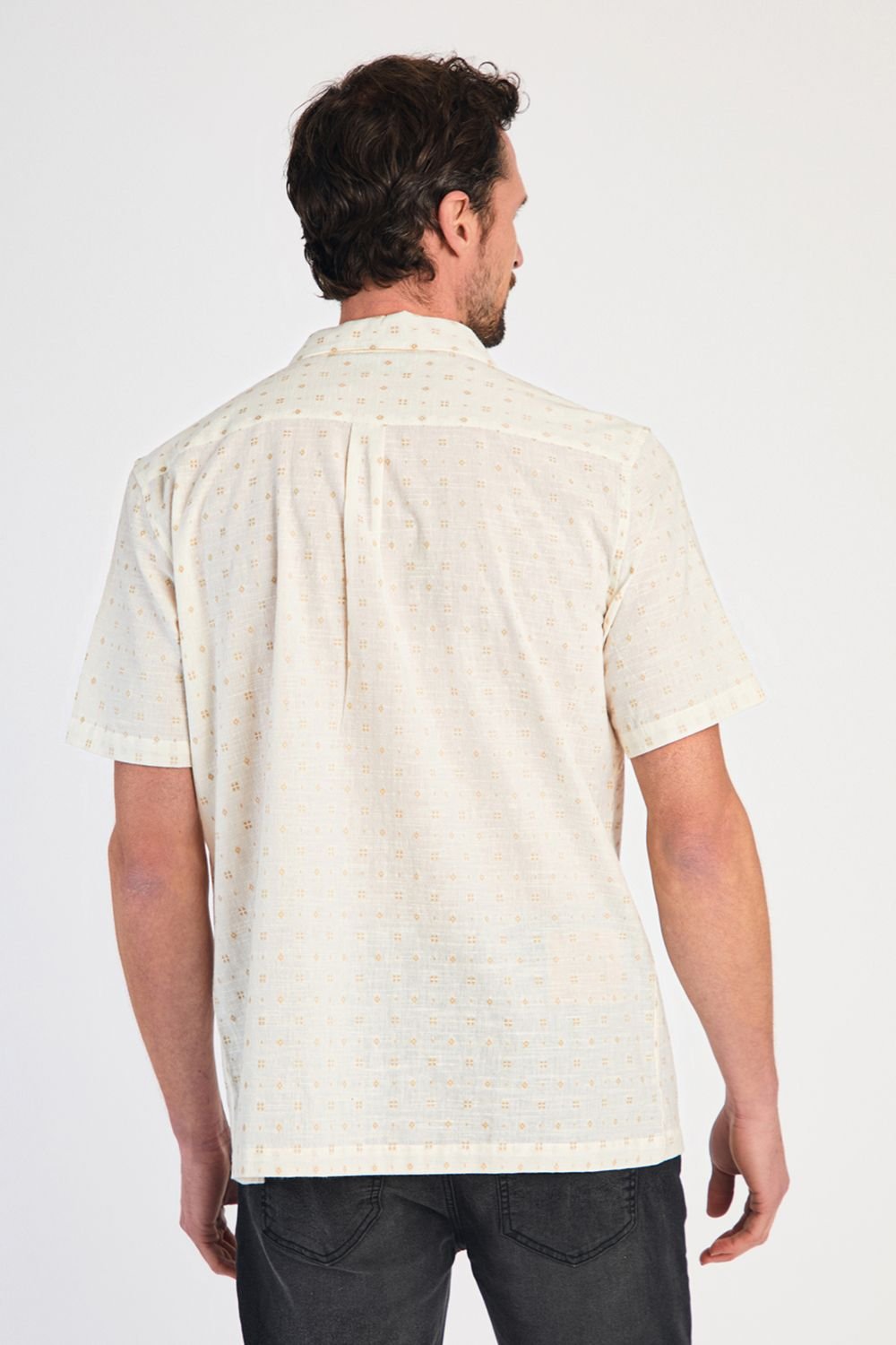 Tokyo Laundry Tokyo Laundry Men's Cotton Printed Short Sleeve Shirt in White - 2