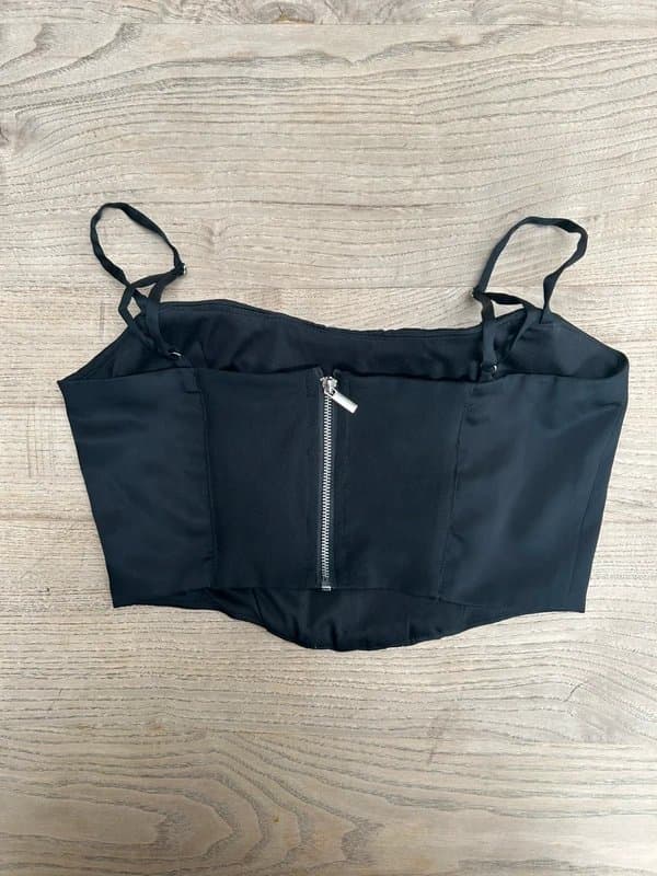 Bershka black corset top