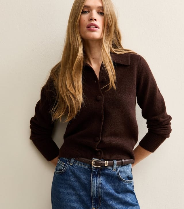 New Look Dark Brown Faux Leather Skinny Belt New Look - 2