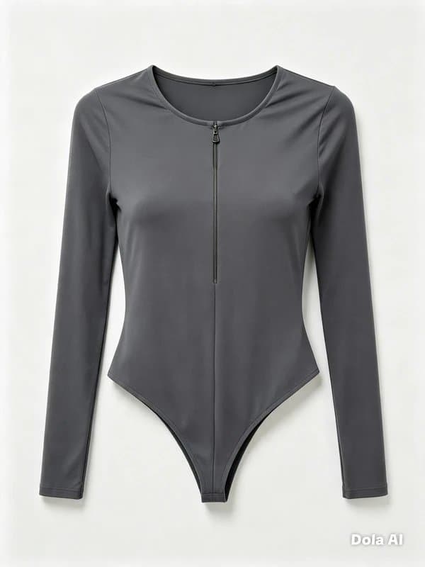 ASOS ASOS Grey Long Sleeve Bodysuit