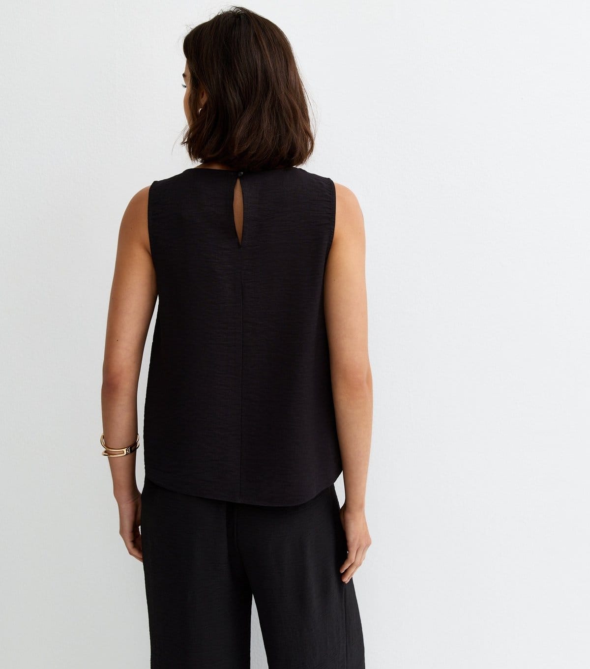 New Look Women's Black Hardware Detail Sleeveless Tank Top New Look - 4
