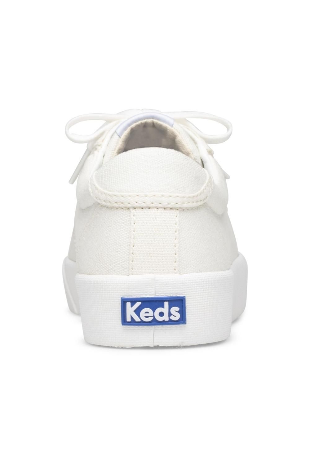 keds Keds Women's 'Crew Kick' 75 Canvas White Shoes with Cushioned Footbed - 4